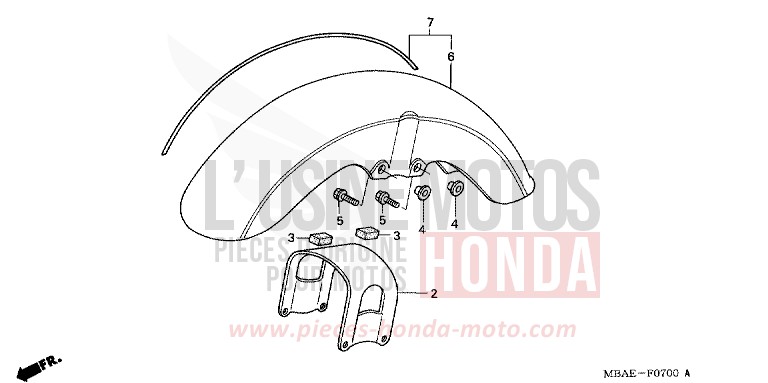 AILE AVANT de Shadow Aero NOIR (NH1X) de 2001